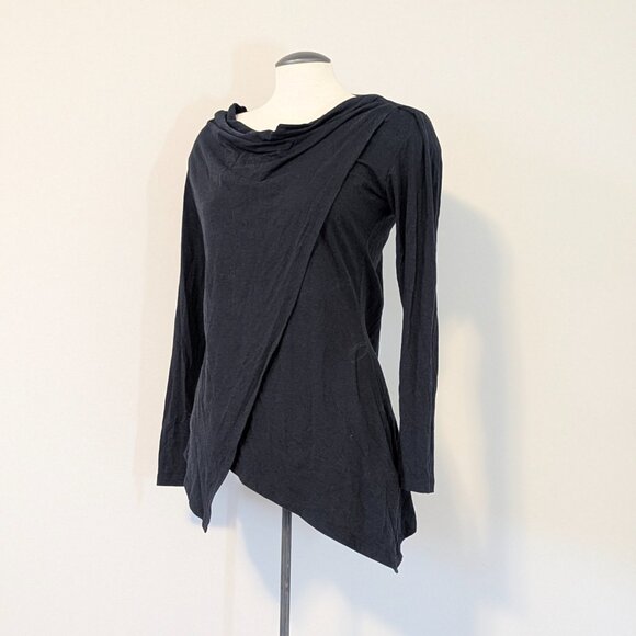 FIG Asymmetric Cowl Neck Shirt - Sustainable Bamboo Blend  Medium - Picture 3 of 5